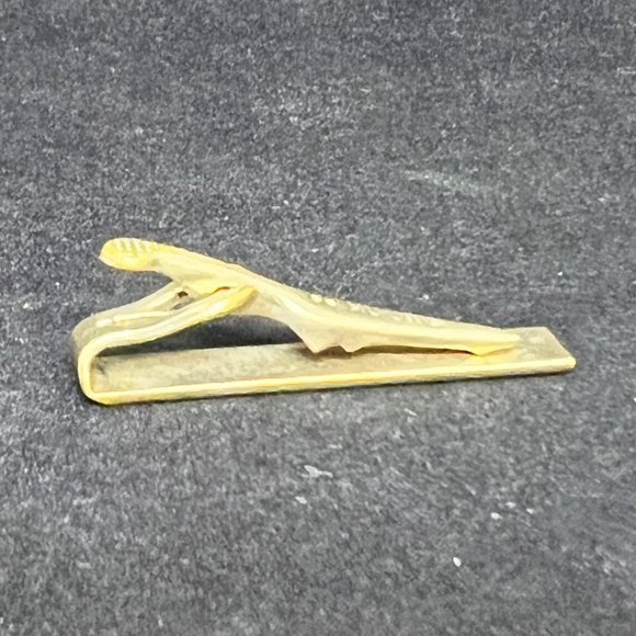 Vintage Swank SO Gold Tone Etched Tie Bar (3325) - Picture 2 of 4